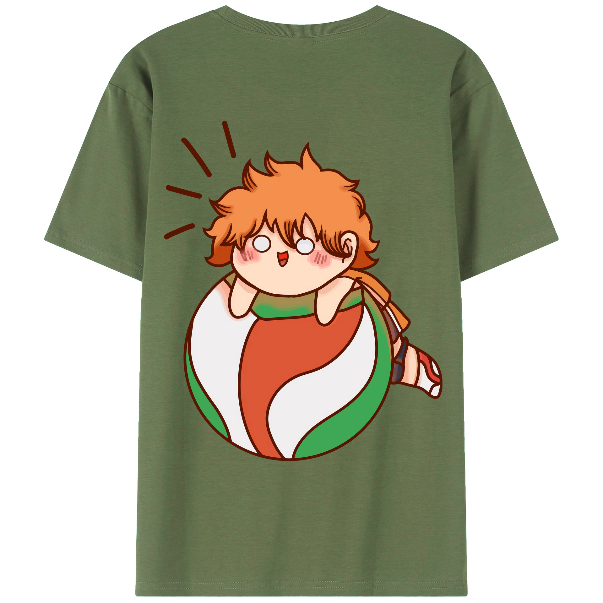 （画像用） ハイキュー!! Haikyu!! 綿100％ メンズ半袖Tシャツ（バックプリント） 通気性